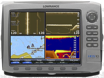 Lowrance  Fishfinders on Lowrance Hds 10 Fishfinder Gps Chartplotter    1999 99