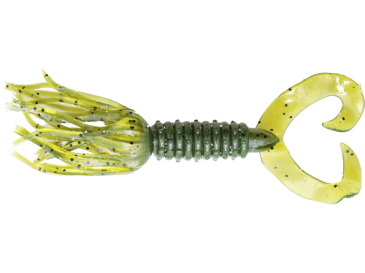Big Bite Baits Double Tail Skirted Grub 10pk