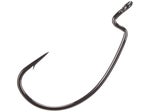 Owner American Corp XXX Offset Shank Wide Gap Worm Hook Black Chrome 6pc 1/0 # for sale online