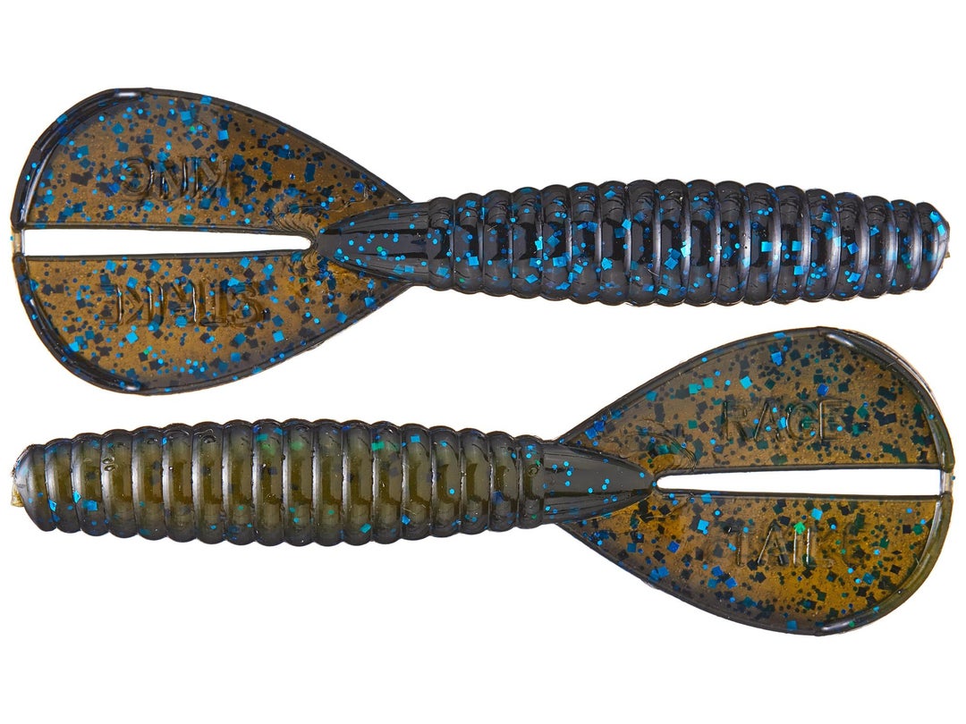 Strike King Rage Magnum Menace - Esca Morbida A Grub Da 10 Cm - Color Anguria/Rosso Per Pesca - 6