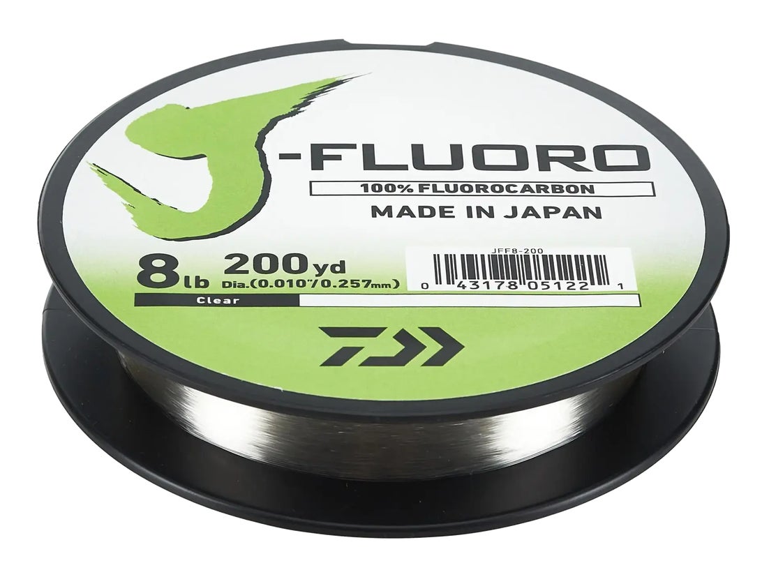 Daiwa Fluorocarbone J Fluoro 100m 0.21mm 3.4kg - Fil Pêche Translucide Invisible