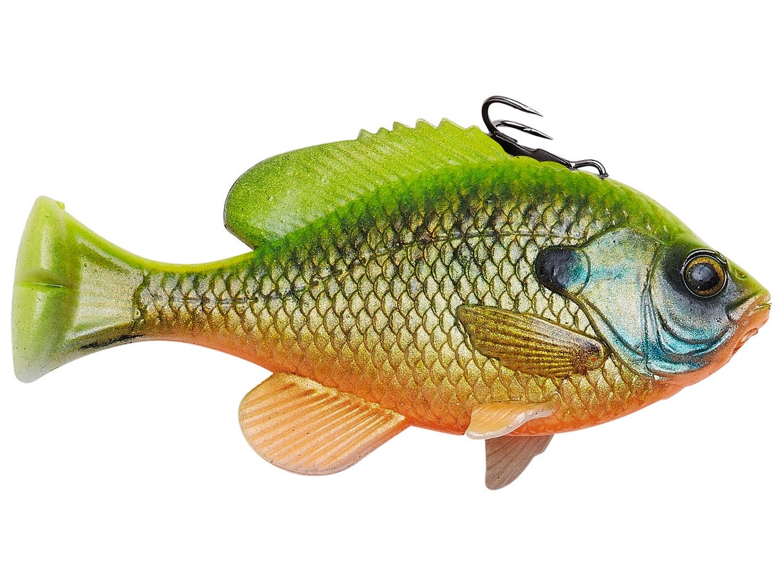 Leurre Souple Savage Gear 3D Line Thru Bluegill - 6" - DARK GILL - Swimbait Flottant