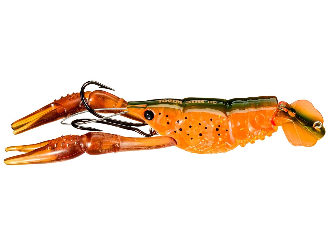 3 Esche Yo-Zuri 3DB Prisma Shad Suspending Da 2 3/4 Pollici E 3/8 Oz - Color Red Craw (R1104-PCF)