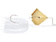 Boogerman Buzzbait White/Gold Blade 1/8