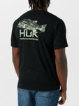 Huk KC Camo Bass Short Sleeve Shirt Black