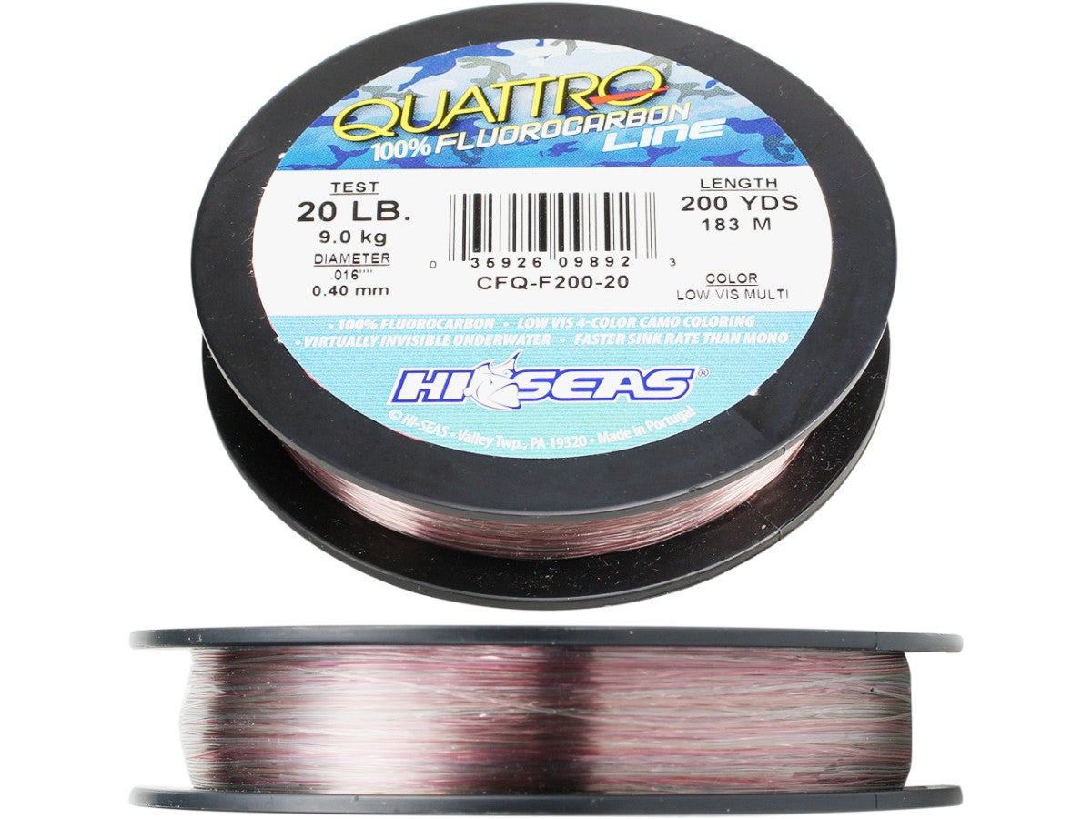 HISEAS Quattro Camo Fluorocarbon Line 200yd Tackle Warehouse