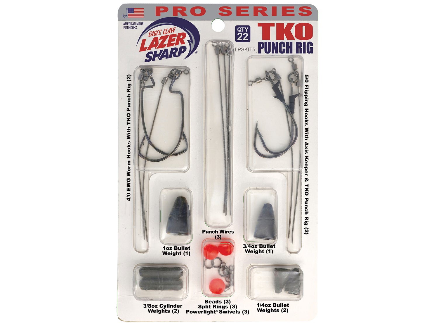Eagle Claw Lazer Sharp TKO Punch Rig Kit - Tackle Warehouse