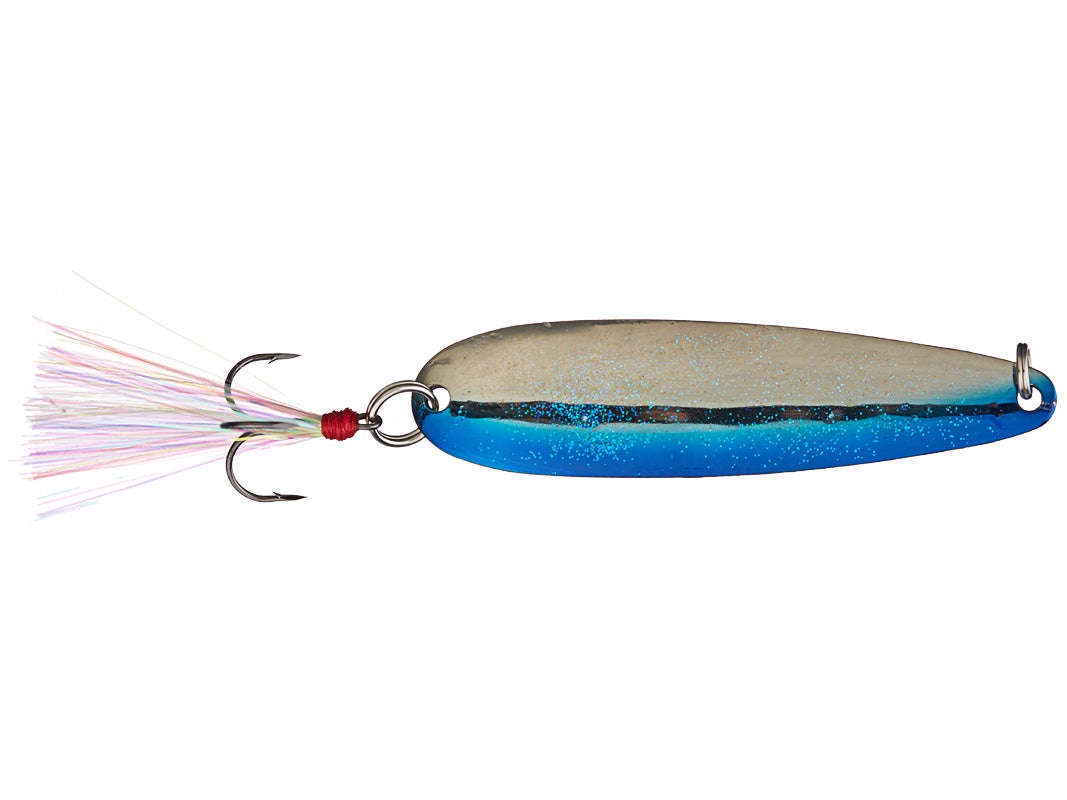 Lake Fork Flutter Spoon Fishing Lure - Hand-Tied Treble Hook With Spro Power Swivel