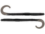 Bass Assassin Worm Black 6"