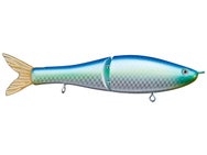 G-Ratt Glide Bait Guida's Citrus Shad Pistol 5.75"