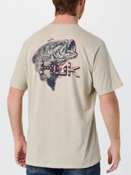 Huk KC Americana Short Sleeve Shirt River Rock Heathr