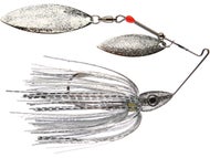 Nichols Leurres Jet Flocon de métal Double Willow Spinnerbait, Blue Shad/White