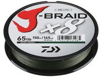 Daiwa J-Braid Grand 8X Gray-Light Braided Line 150YD. Spool (Select lb.  Test)