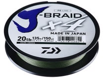 Daiwa J- Braid x8 - Fishing Line Braided Round, Dark Green, 0.18