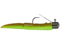 Lunkerhunt Finesse Worm - Pre-Rigged Toxic Pumpkin 3in & 1/4 oz Fw08