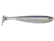 Livetarget Slow-Roll Mullet Soft Plastic Lure 5in Silver