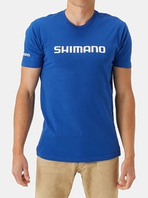 SHIMANO Short Sleeve Cotton Fishing Tackle T-Shirt, royal blue