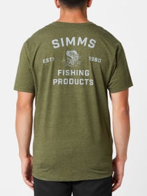 Simms Stacked Bass Short Sleeve Military Heather