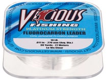 Vicious TFLO11 TORA Fluorocarbon Fishing Line, 200 Yards - Clear