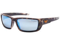 WaterLand Milliken Sunglasses BlackWater Frame with Blue Mirror Glass