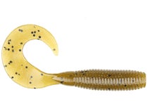 Leurre Souple Yamamoto Single Tail Grub 5″ – 20 Pack, Chartreuse à Gros Paillettes Noires, Pêche Eau Douce