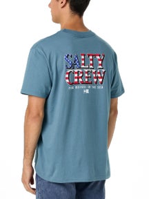 Salty Crew America Optic Short Sleeve Shirt Slate