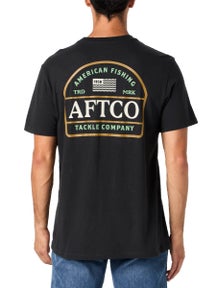 Aftco Vintage Badge Short Sleeve Shirt Black