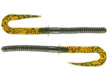 Big Bite Baits B2 Worm Green Pumpkin Green Flk 7"