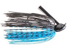 Chompers Pro Skirted Brush Jig Black/Blue Flash 1/4