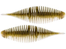 Geecrack Bellows Shad Green Pumpkin Shad 3.8" 5pk