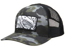 Bajio Largemouth Patch Trucker Hat Black/Camo-Black