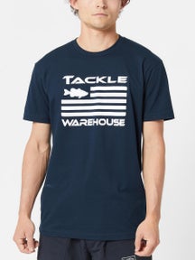 Tackle Warehouse Fish Flag Short Sleeve Shirt Navy Blue