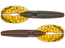 Yamamoto Shinobi Grub Green Pumpkin Amber Laminate