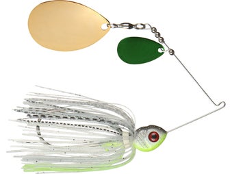 AA Spinnerbait Green Shad DBL Indy Green/Gold 3/8