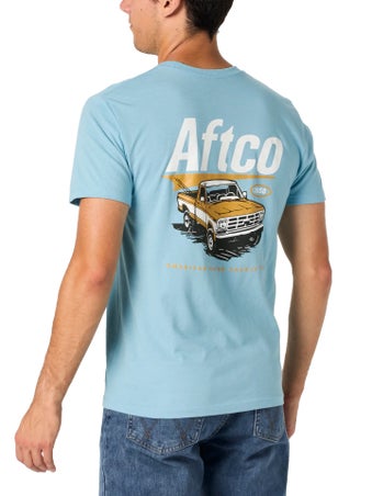 Aftco A Series Short Sleeve Shirt Milky Blue Heather