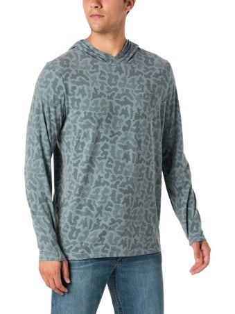 Aftco Ocean Bound UPF Hoodie Gray Grouper Camo