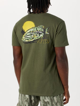 Aftco Reflection Short Sleeve Pocket Shirt Olive Night