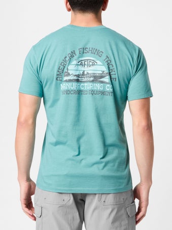Aftco Skipping Short Sleeve Shirt Aquifer Heather 