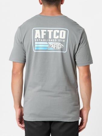 Aftco Strype Short Sleeve Pocket Shirt Cement