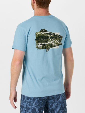 Aftco Time Off Short Sleeve Shirt Milky Blue Heather