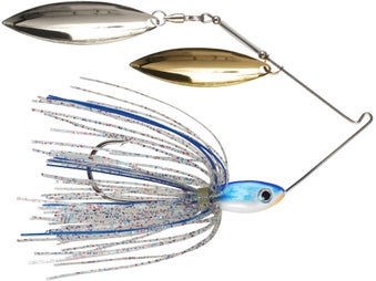 Buckeye Double Willow Spinnerbait Blue Gld/Sil 1/4