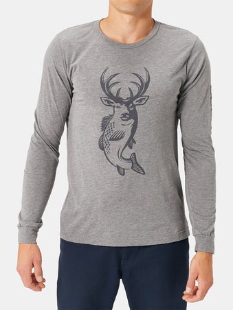 Buck N' Bass Icon Long Sleeve Storm XL