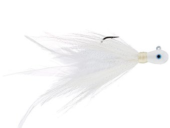 1/4 Ounce Bucktail hair jigs 5 pack! White jig Hand Tied in our Shop! 1297