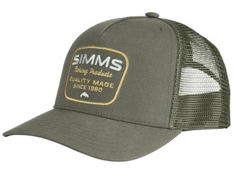 Simms Double Haul Trucker Hat Loden Stamp Lockup