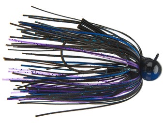 Dirty Jigs T.L. Fin Football Jig Blk Blue Purple 3/8