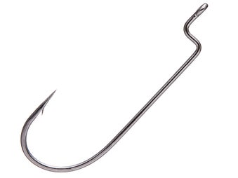 Hameçons Decoy HD Hook Offset Worm 117 – Lot 5 Pièces, Taille #4 à #1/0, Noirs