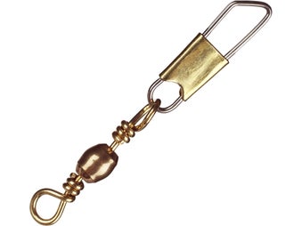 Barrel Swivels with Safety Snap (Black/Brass)