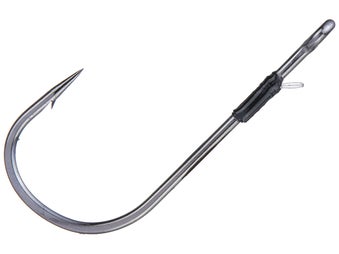  Gamakatsu 48415 High Carbon Steel Straight Shank Worm Hook  with Barbs on the Shank, Black Finish : Fishing Hooks : Sports & Outdoors