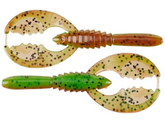Lot Of 3 Packets Of Bruiser Baits Soft Baits Crazy Craw & The Avenger NEW