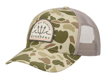 Grundens Poseidon Trucker Harvest Camo Hat